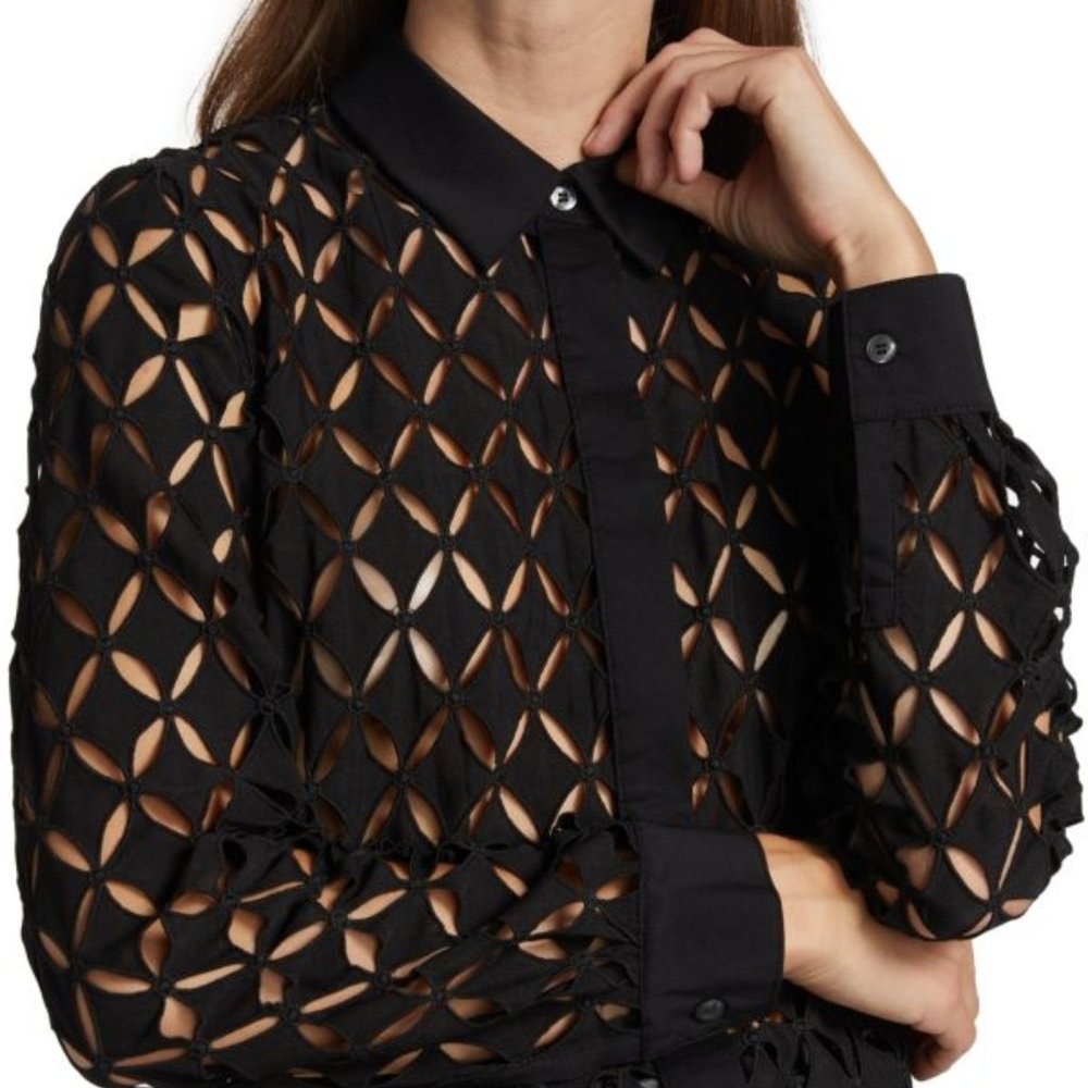 Bailey 44 Alanna NWOT Cutout Button Down Top XS
